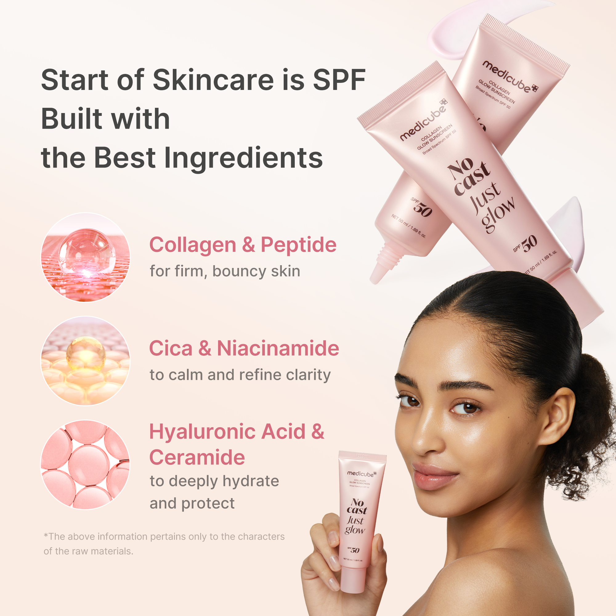 medicube no cast just glow collagen solskyddsmedel