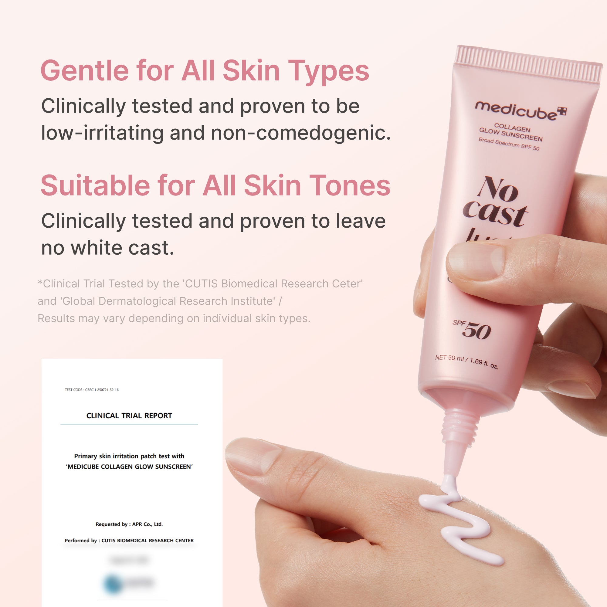 medicube no cast just glow collagen solskyddsmedel