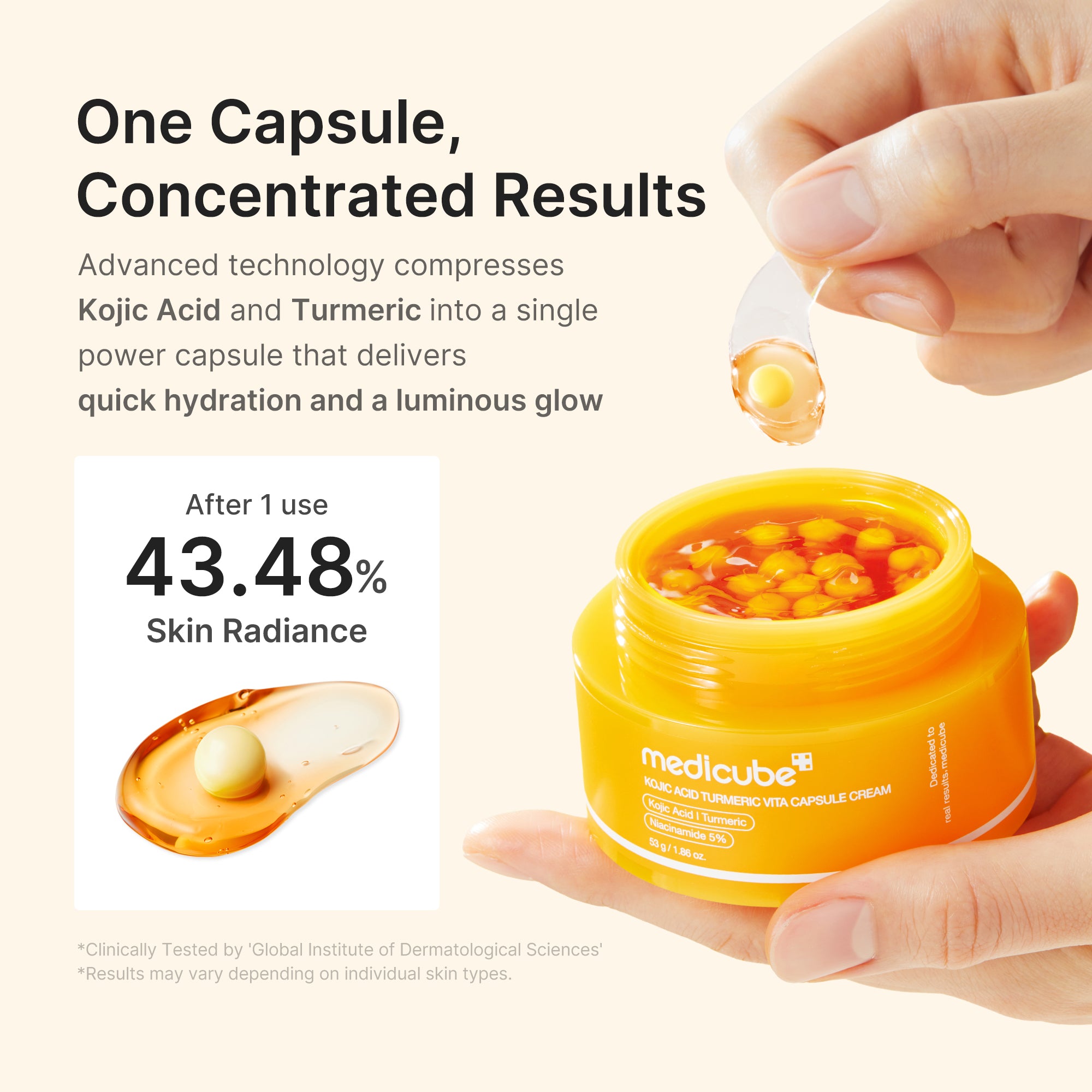 kojic acid gurkmeja vita capsule cream