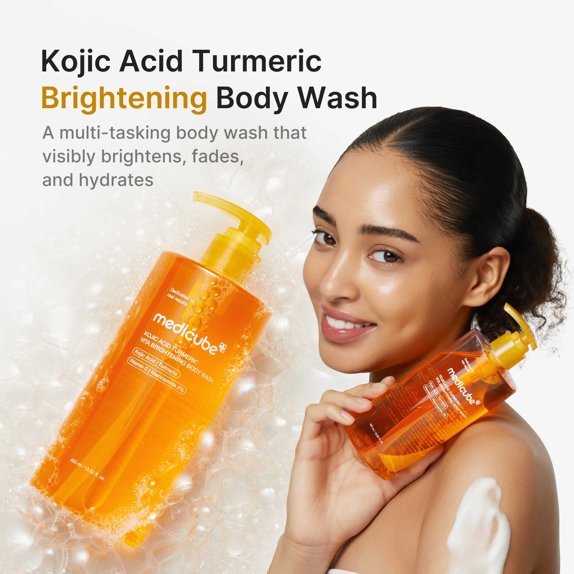 kojic acid gurkmeja brightening body wash