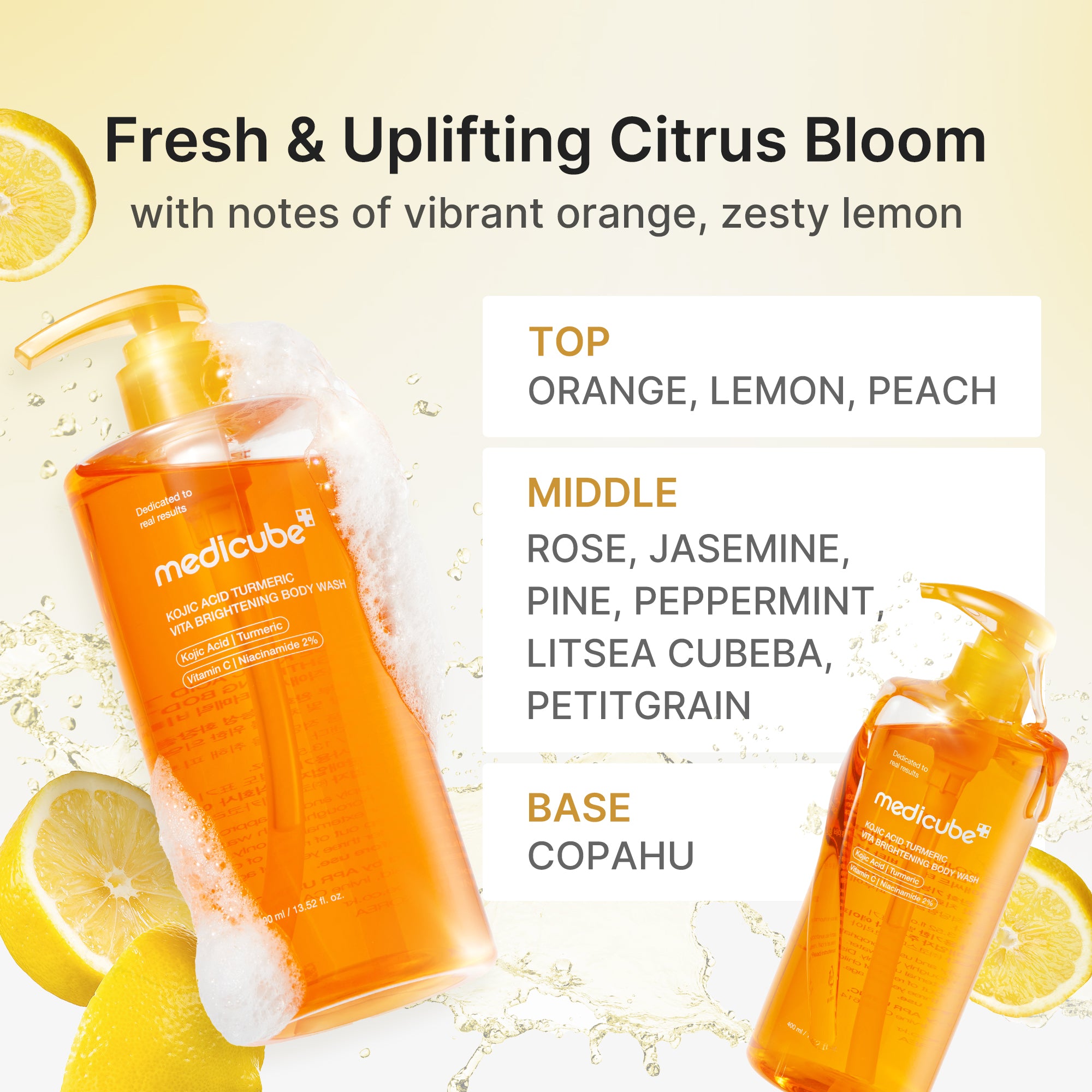 kojic acid gurkmeja brightening body wash