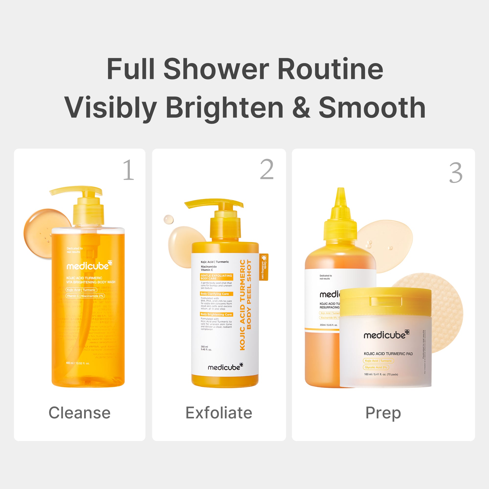 kojic acid gurkmeja brightening body wash