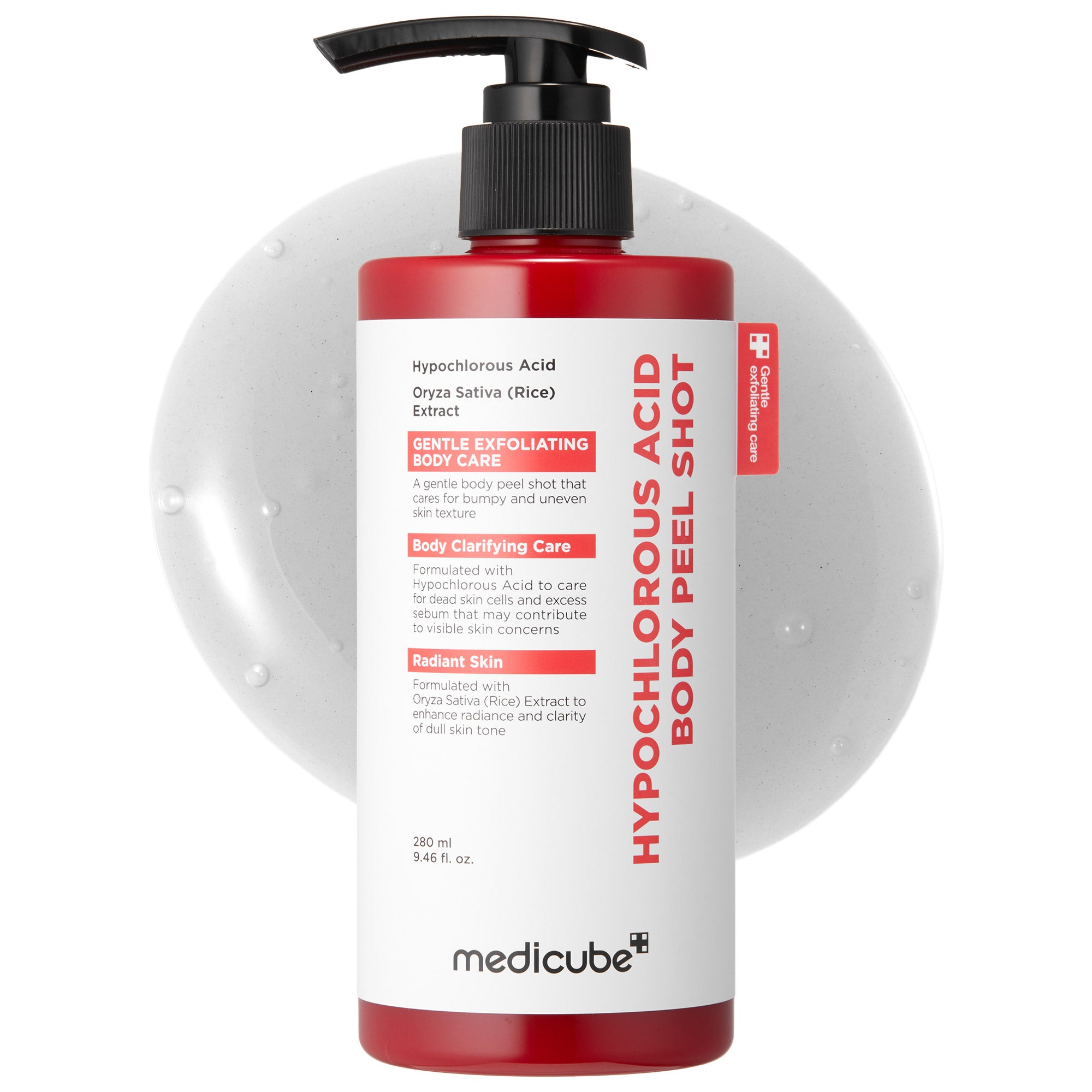 hypoklorsyra rice body peel shot