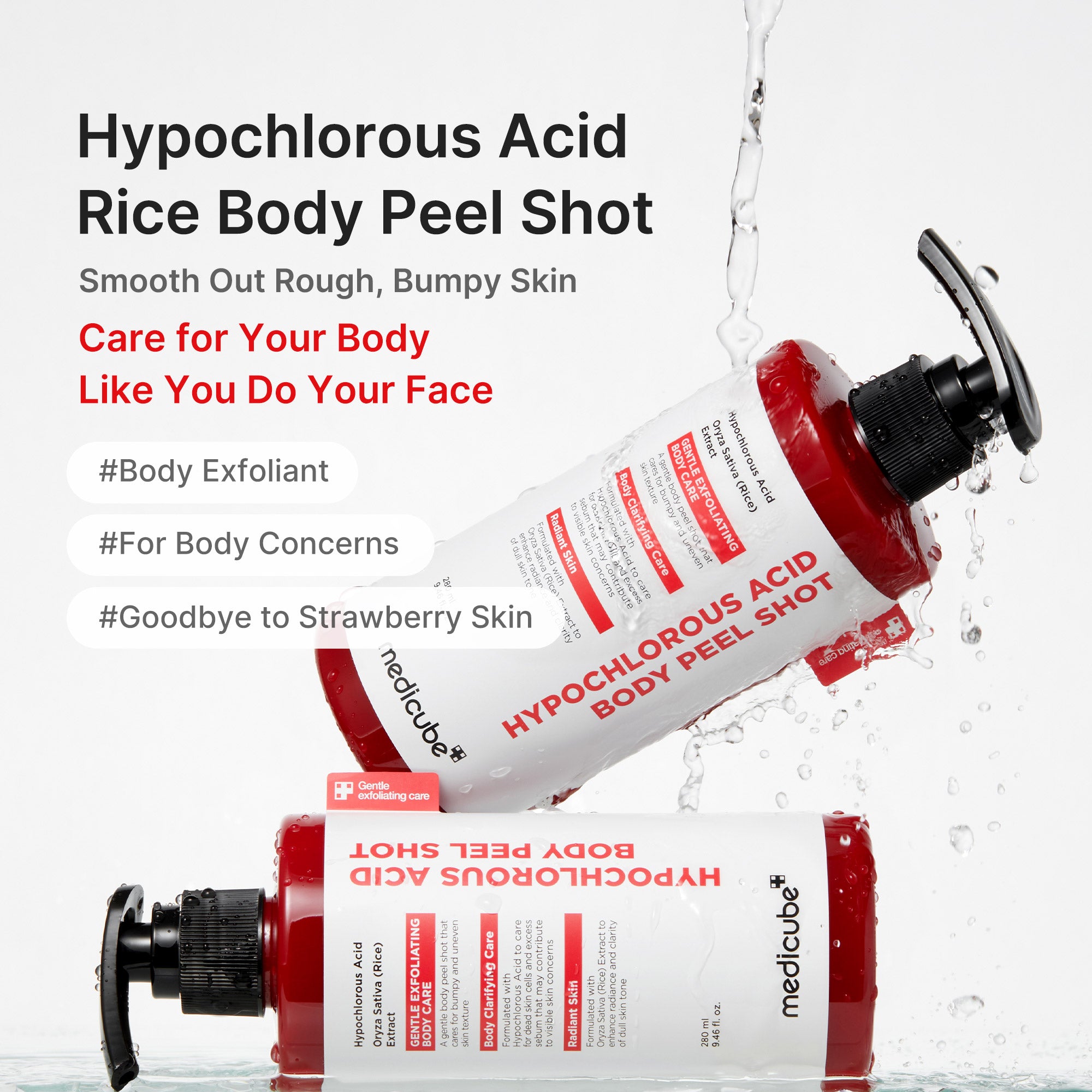 hypoklorsyra rice body peel shot