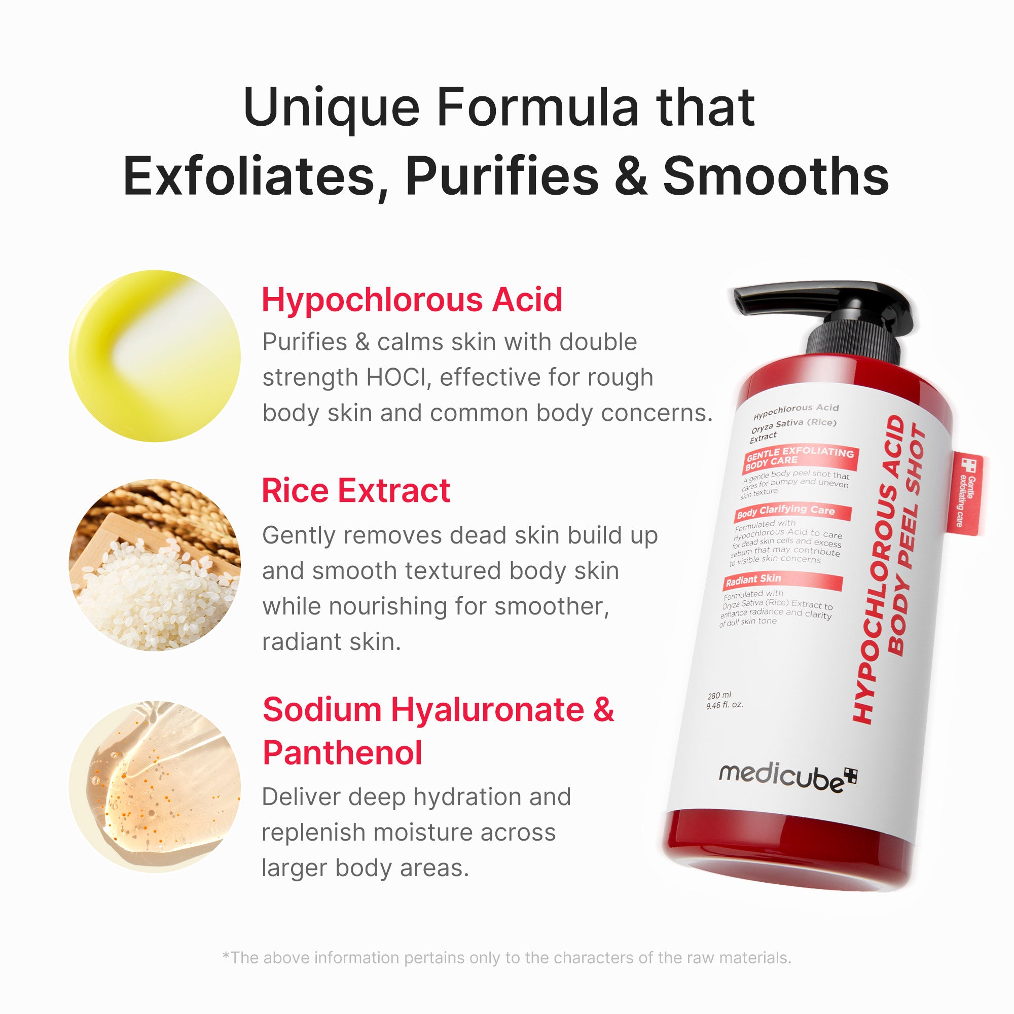 hypoklorsyra rice body peel shot